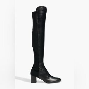 Stuart Weitzman Leather and Microstretch Over-Knee-Boots